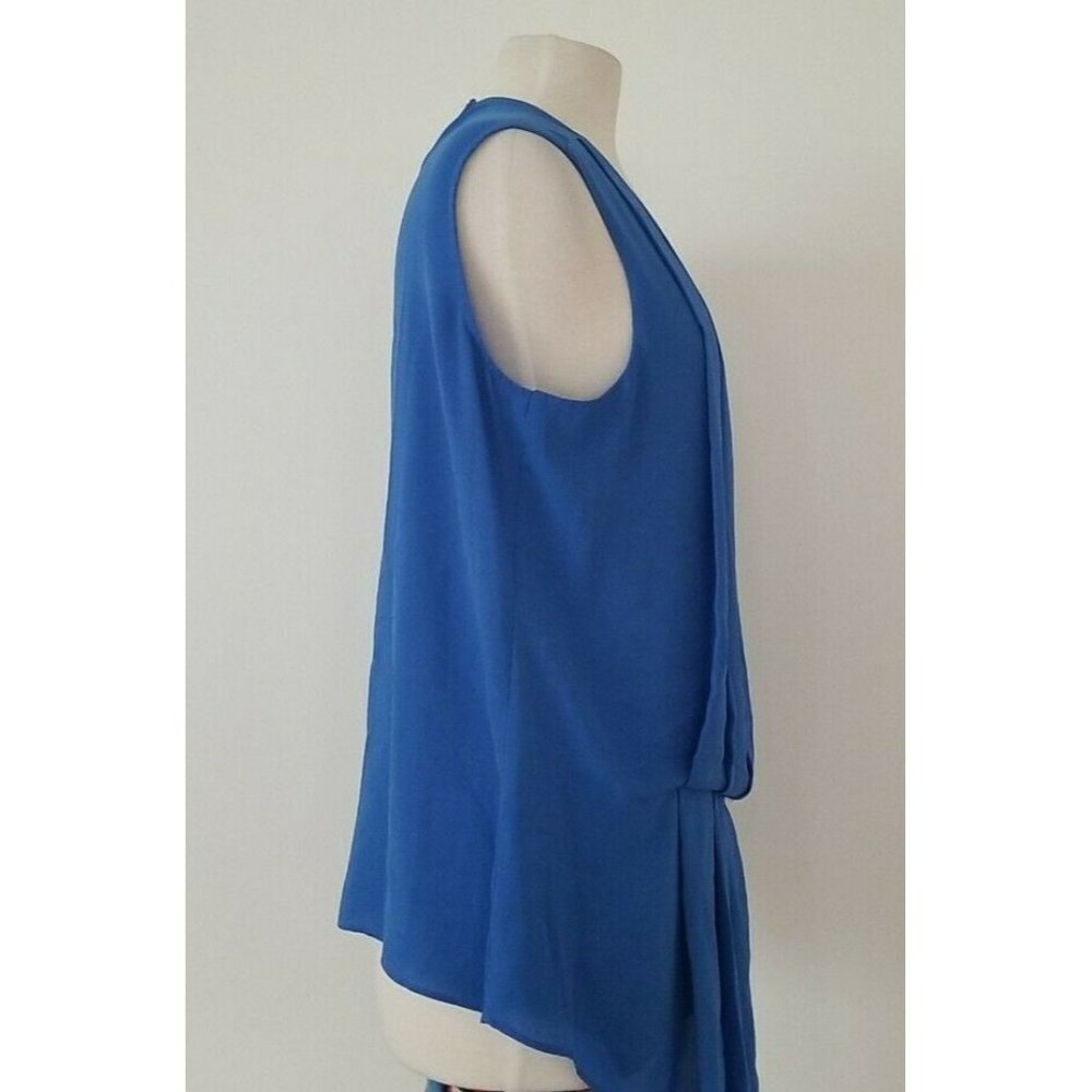 3/$15 SALE - Mossimo Women's Sleeveless Blue Tunic Blouse Sz L - Picture 2 of 5